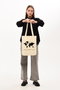 Zoozie Bags 0492 Bolso de mano de algodón color crema 35 x 40 x 8 cm